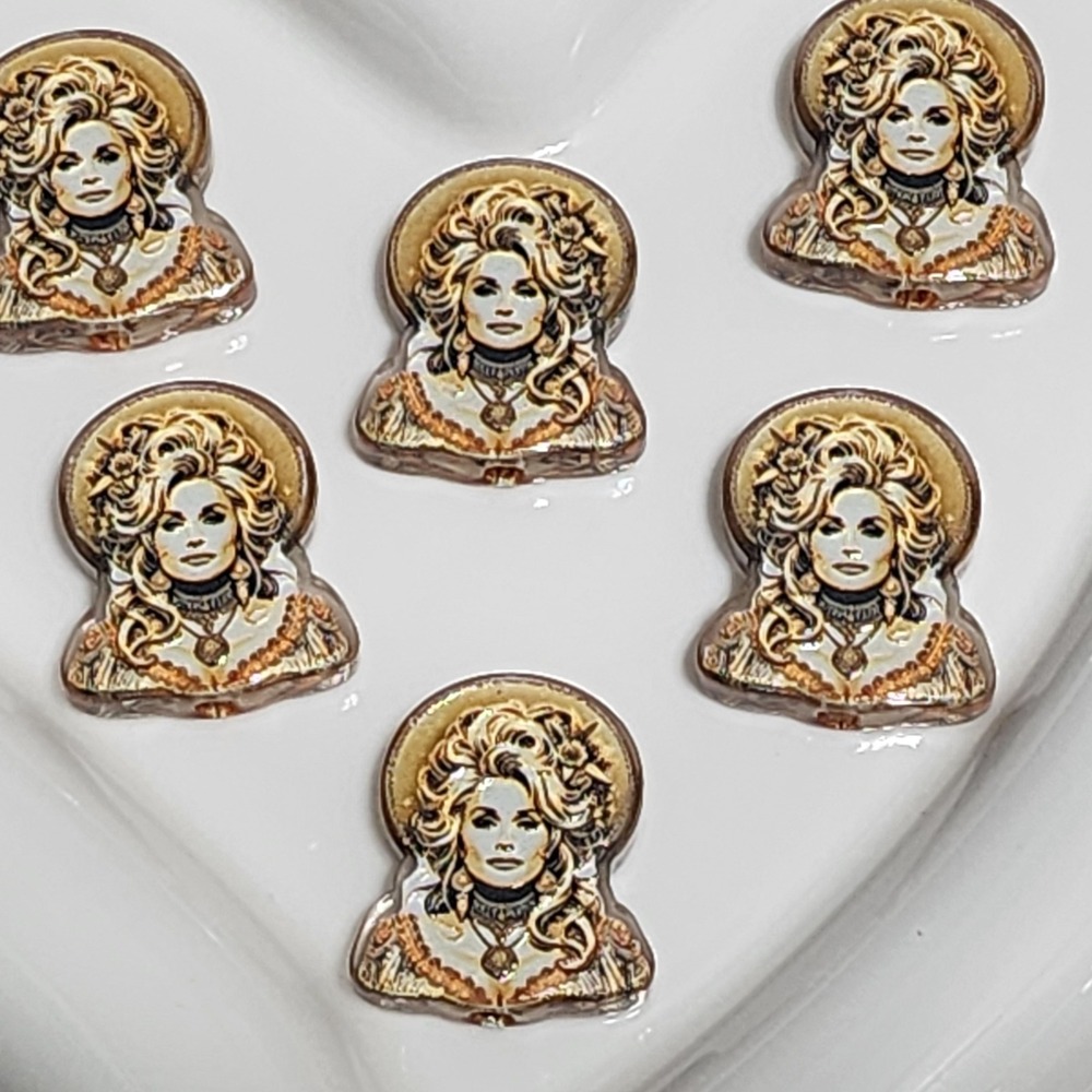 Doll Girl Beads 2 Pcs Focal Bead Icon Beaded Pen Jewelry Making Charms Acrylic